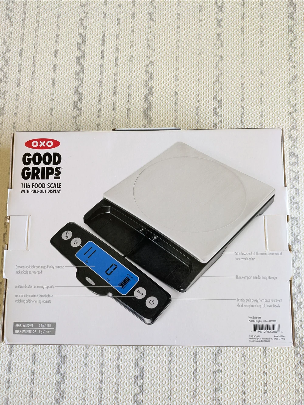 OXO Good Grips 11lbs Digital Kitchen Scale - Black and Silver